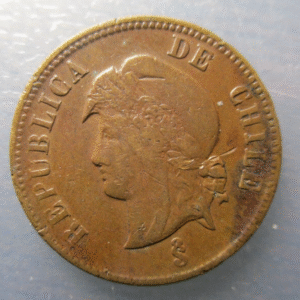CHILE SANTIAGO 2 1/2 CENTAVOS 1898