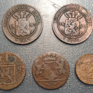 INDIAS ORIENTALES NEERLANDESAS NETHERLANDS EAST INDIES LOTE 5 MONEDAS 5 COINS