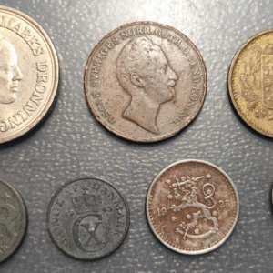 ESCANDINAVIA LOTE 7 MONEDAS DINAMARCA FINLANDIA SUECIA