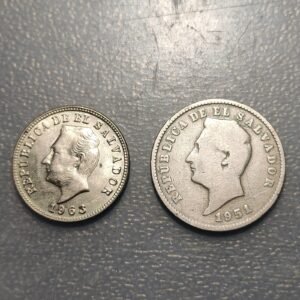 SALVADOR LOTE 2 MONEDAS 5 CENTAVOS 10 CENTAVOS
