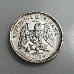 MEXICO 5 CENTAVOS 1890 Mo M EBC