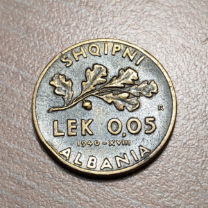 ALBANIA OCUPACION ITALIANA 0,05 LEK 1940