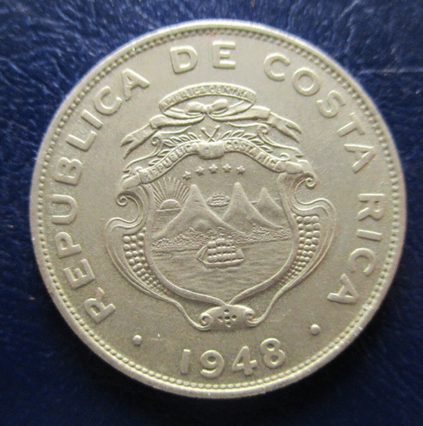 COSTA RICA 25 CENTIMOS 1948