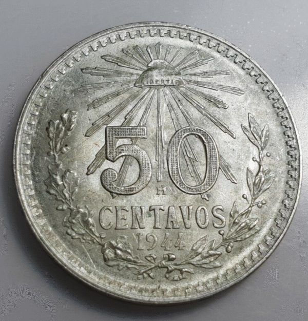 MEXICO 50 CENTAVOS 1944 PRACTICAMENTE SC MUY BONITA - Imagen 2