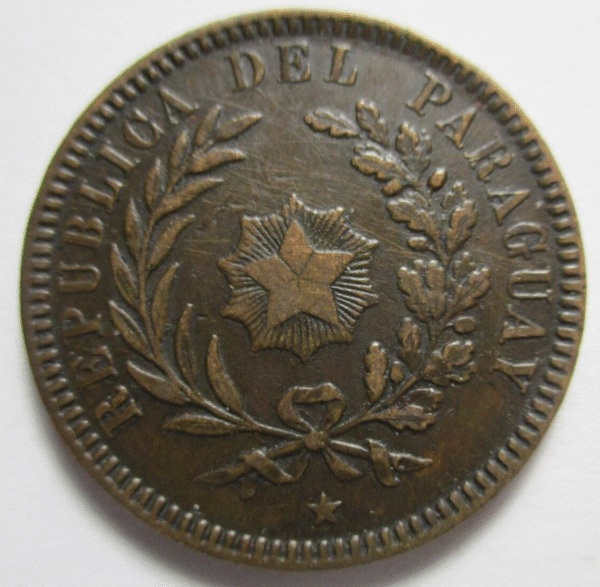 PARAGUAY 2 CENTESIMOS 1870