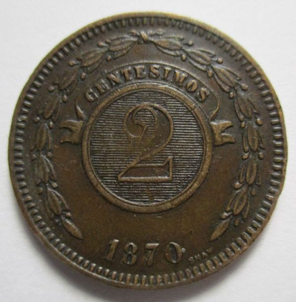 PARAGUAY 2 CENTESIMOS 1870 - Imagen 2