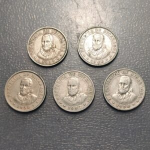 NICARAGUA LOTE 5 MONEDAS 10 CENTAVOS KM 17.1