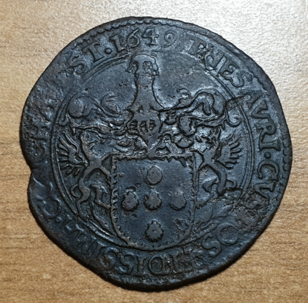 IMPERIO ESPAÑOL PAISES BAJOS AMBERES O BRUSELAS JETON 1649 LEONARD VAN DER NOOT - Imagen 2
