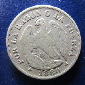 CHILE 20 CENTAVOS 1880