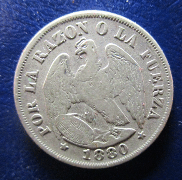 CHILE 20 CENTAVOS 1880