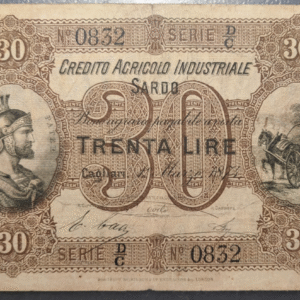 ITALIA CREDITO AGRICOLO INDUSTRIALE SALDO 30 LIRE