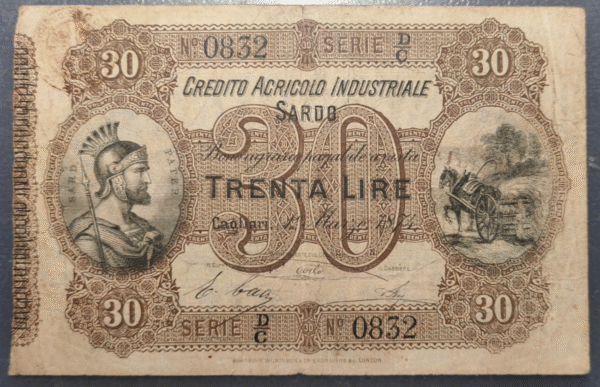 ITALIA CREDITO AGRICOLO INDUSTRIALE SALDO 30 LIRE
