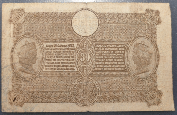ITALIA CREDITO AGRICOLO INDUSTRIALE SALDO 30 LIRE - Imagen 2