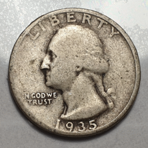 ESTADOS UNIDOS EEUU USA 25 CENTS QUARTER DOLLAR 1935 GEORGE WASHINGHTON BC/BC+