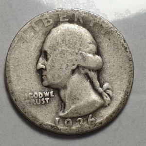 ESTADOS UNIDOS EEUU USA 25 CENTS QUARTER DOLLAR 1936 GEORGE WASHINGHTON BC