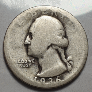 ESTADOS UNIDOS USA EEUU 25 CENTS QUARTER DOLLAR 1936 GEORGE WASHINGHTON BC