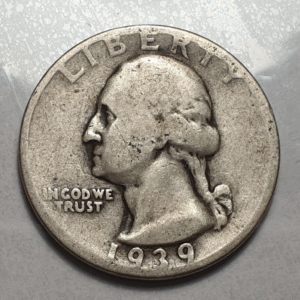 ESTADOS UNIDOS EEUU USA 25 CENTS QUARTER DOLLAR 1939 GEORGE WASHINGHTON BC/BC+