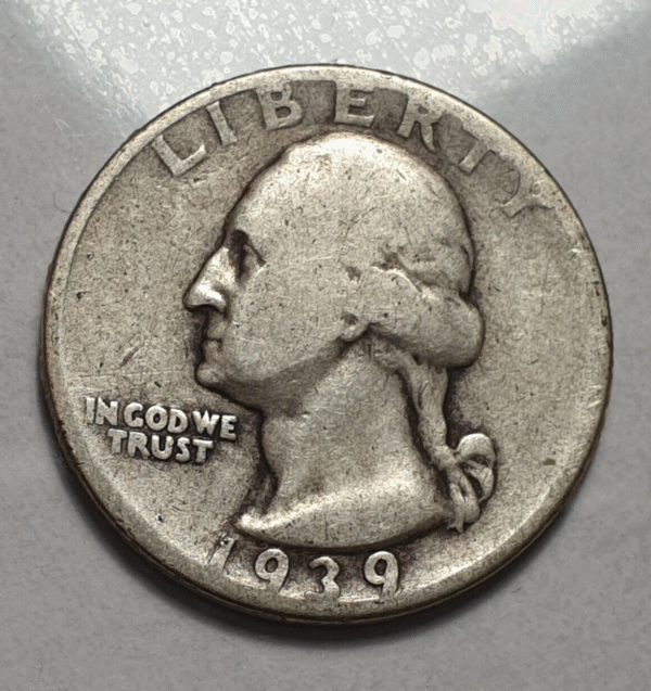 ESTADOS UNIDOS EEUU USA 25 CENTS QUARTER DOLLAR 1939 GEORGE WASHINGHTON BC/BC+