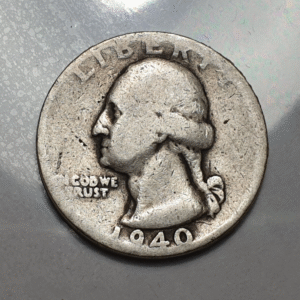 ESTADOS UNIDOS EEUU USA 25 CENTS QUARTER DOLLAR 1940 GEORGE WASHINGHTON BC