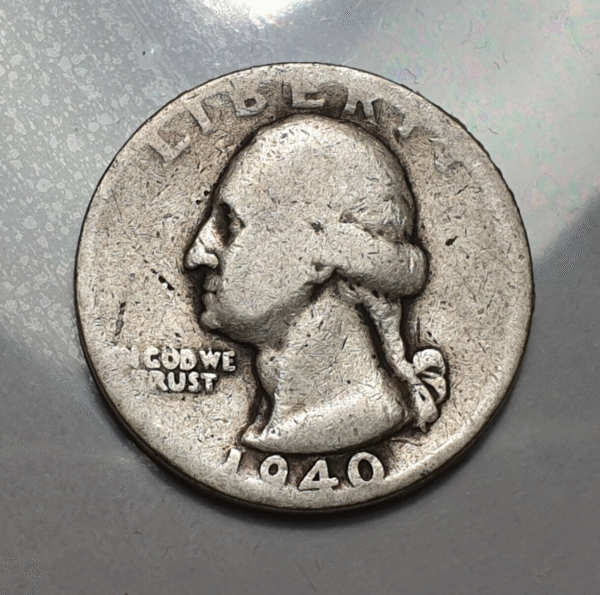 ESTADOS UNIDOS EEUU USA 25 CENTS QUARTER DOLLAR 1940 GEORGE WASHINGHTON BC