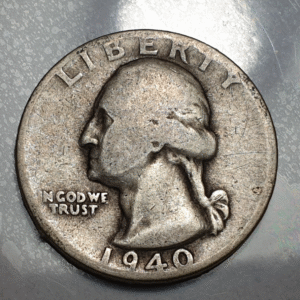 ESTADOS UNIDOS EEUU USA 25 CENTS QUARTER DOLLAR 1940 GEORGE WASHINGHTON BC/BC+