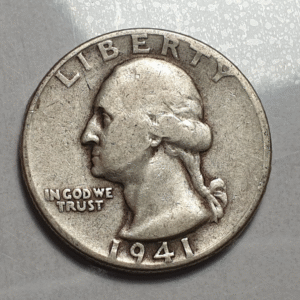 ESTADOS UNIDOS EEUU USA 25 CENTS QUARTER DOLLAR 1941 GEORGE WASHINGHTON BC+/MBC-