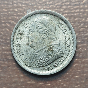 ESTADOS PAPALES VATICANO PIO IX 10 SOLDI ANNO XXIII (1868) SC UNC