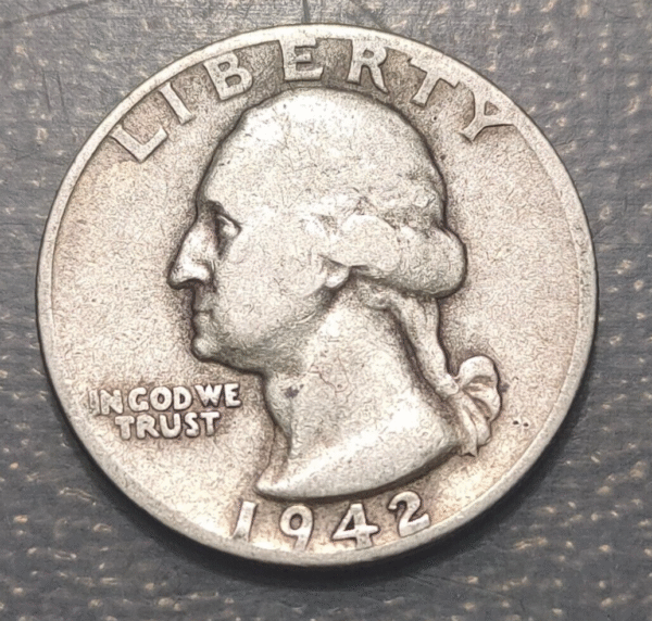 ESTADOS UNIDOS USA 25 CENTS QUARTER DOLLAR 1942 GEORGE WASHINGHTON BC+/MBC-