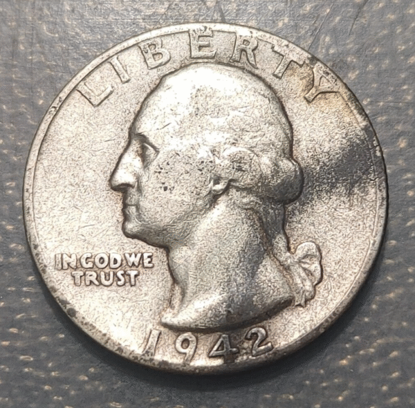 ESTADOS UNIDOS USA 25 CENTS QUARTER DOLLAR 1942 GEORGE WASHINGHTON MBC-/MBC