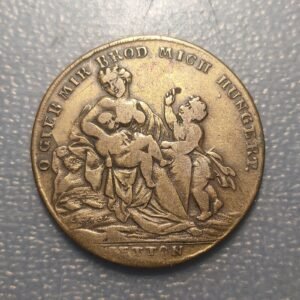 MEDALLA ALEMANIA NUREMBERG JETTON 1817 JETON PARA COMBATIR LA HAMBRUNA BRONCE