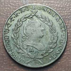 ALEMANIA GERMANY BAYERN BAVIERA KARL THEODOR 20 KREUZER 1781 AMBERG MBC