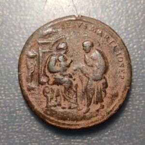 MEDALLA RELIGIOSA FRANCIA SAGRADA FAMILIA SANTA ANA Y SAN JOAQUIN FALTA ANILLA