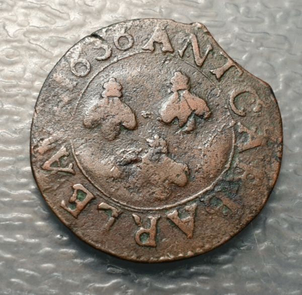 ESTADOS PAPALES PONTIFICIO VATICANO AVIGNON URBANO VIII DOBLE TORNES 1636 BC/BC+ - Imagen 2