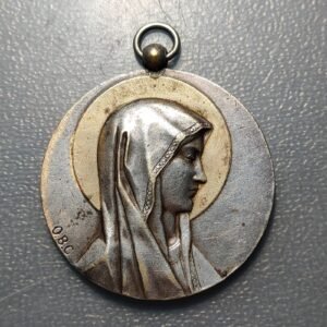 MEDALLA RELIGIOSA FRANCIA LOURDES N. S. DE LOURDES BERNADETTE ANTE LA VIRGEN