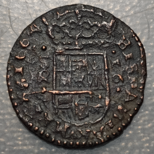 FALSA ESPAÑA FELIPE IV 16 MARAVEDIS 1664 FALSA