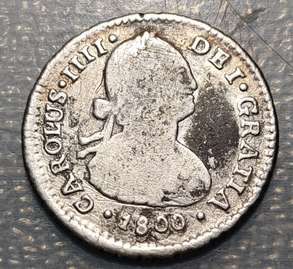CHILE SANTIAGO CARLOS IV 1 REAL 1800 AJ
