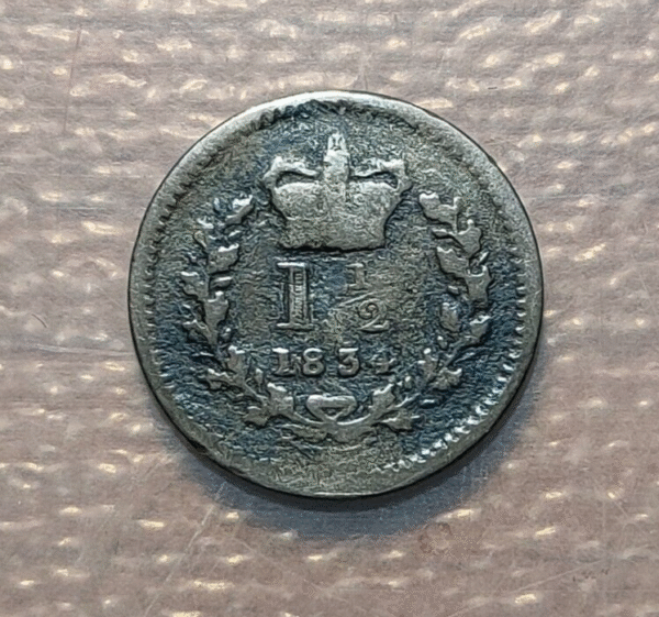GREAT BRITAIN GRAN BRETAÑA WILLIAM IV 1 1/2 PENNY 1834 - Imagen 2