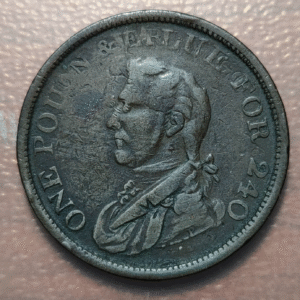 IRLANDA IRELAND IBEONIA TOKEN (1 POUND VALUE FOR 240) 1 PENNY 1815 ESCASA