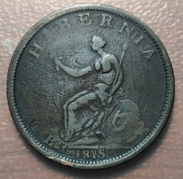 IRLANDA IRELAND IBEONIA TOKEN (1 POUND VALUE FOR 240) 1 PENNY 1815 ESCASA - Imagen 2
