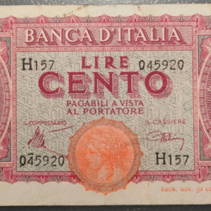 ITALIA 100 LIRE 10/12/1944 BC+