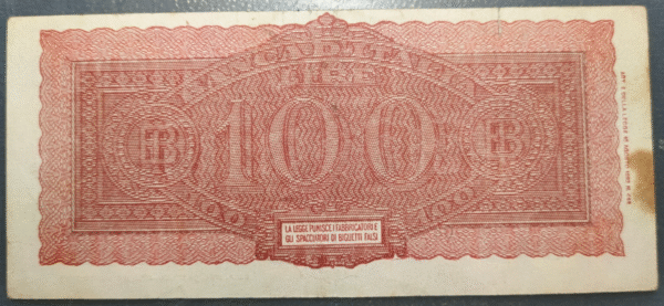 ITALIA 100 LIRE 10/12/1944 BC+ - Imagen 2