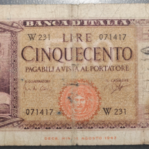 ITALIA 500 LIRE 23/03/1961 W SOSTITUTIVA REPOSICION RARA