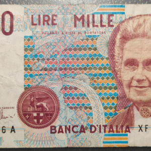ITALIA 1000 LIRE 03/10/1990 SERIE X SOSTITUTIVA REPOSICION