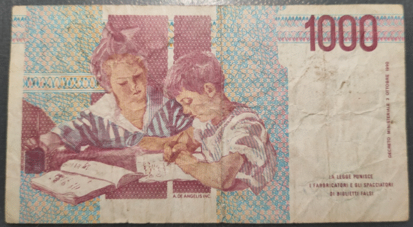 ITALIA 1000 LIRE 03/10/1990 SERIE X SOSTITUTIVA REPOSICION - Imagen 2
