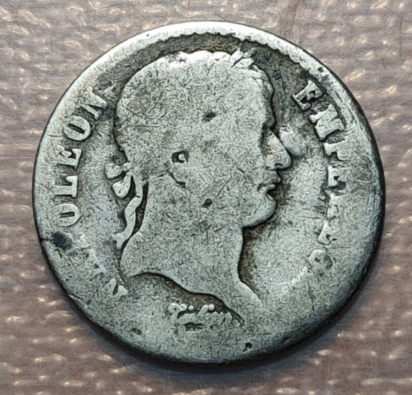 FRANCIA FRANCE NAPOLEON I BONAPARTE 1/2 FRANC 1/2 FRANCO 1813 MARSELLA ESCASA BC