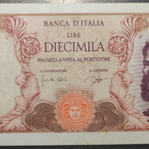 ITALIA REPUBLICA 10000 LIRE 03/07/1962 SERIE W SOSTITUTIVA REPOSICION