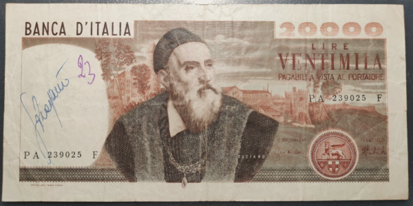 ITALIA 20000 LIRE 21/02/1975 BC+