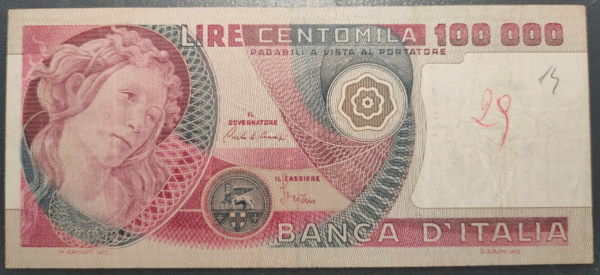 ITALIA 100.000 LIRE 01/07/1980 BOTTICELLI MBC