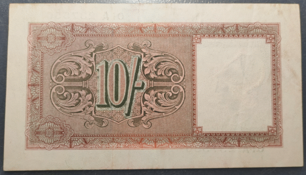 BRITISH MILITARY AUTORITY 10 SHILLINGS 1943 PM5 MBC+ - Imagen 2
