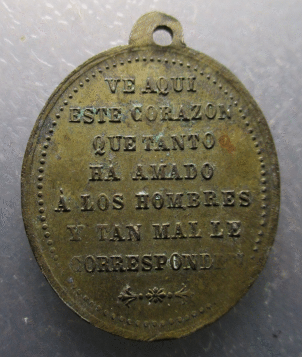 MEDALLA RELIGIOSA CORAZON DE JESUS - Imagen 2